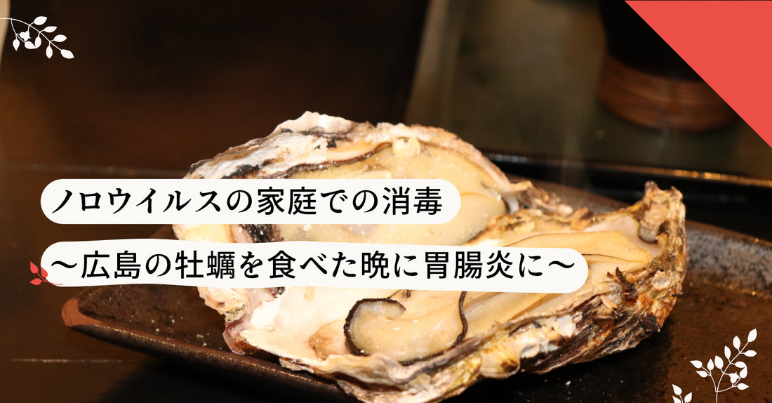 ノロウイルスの家庭での消毒 ~広島の牡蠣を食べた晩に胃腸炎に~